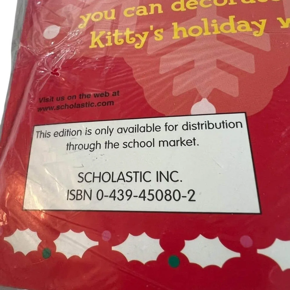 RARE Sanrio Hello Kitty‎ Scholastic Book & Plush 2002 Best Christmas Ever